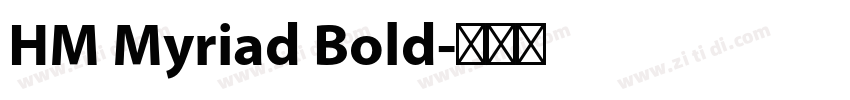 HM Myriad Bold字体转换